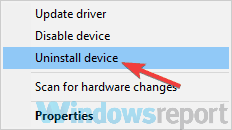 Uninstall audio device from Device Manager