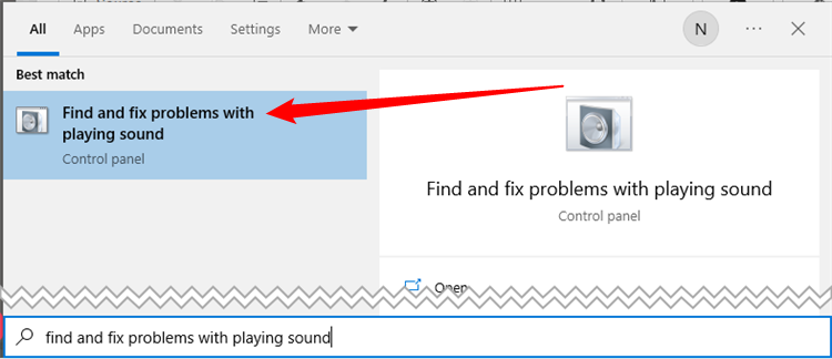 Windows Find and Fix Problems with Playing Sound troubleshooter