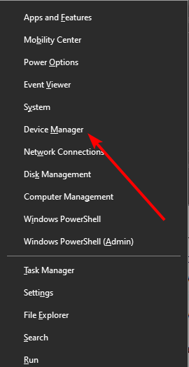 Open Device Manager in Windows
