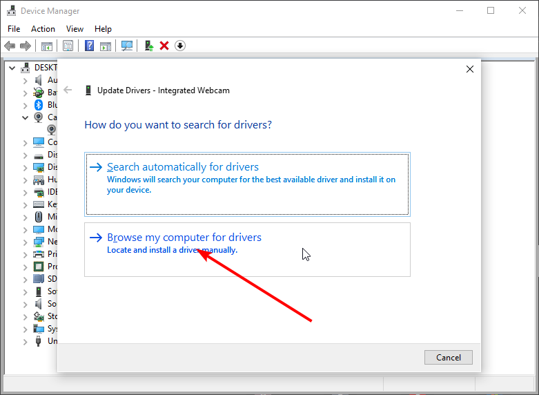 Browse my computer for drivers