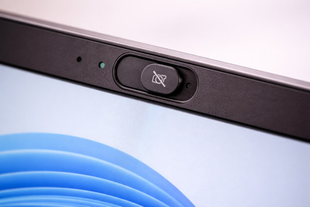 Check physical privacy shutter on laptop webcam