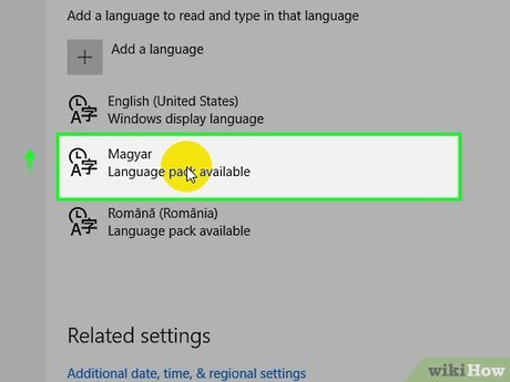 Changing keyboard input language settings
