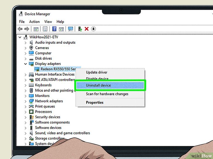 Uninstall and reinstall the correct graphics card