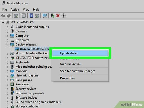 Update mouse drivers in Device Manager